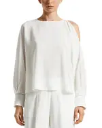 Peserico Silk Blend Cold Shoulder Blouse