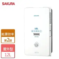 在飛比找momo購物網優惠-【SAKURA 櫻花】12L屋外型熱水器(GH-1205-N