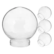 4 Pcs Crystal Ball Cover Travel Snow Globe Water Unique Globes Glass Container