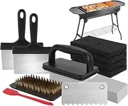 Stone Cleaning Kit, Griddle Cleaning Pads, Heavy Duty Portable Grill Cleaner, Multi Use Cooking Utensils for Outdoor Grilling, Camping, Picnic and Beach Bbqs, 9.65x6.69x4.33 Inches