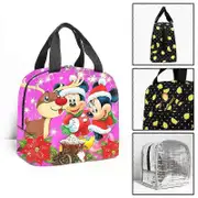 c1058 Mickey Minnie Mouse Christmas Children Lunch Bags School Insulated Lunch Bag Portable Cooler Tote Food tbd1058