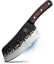 ZENG JIA DAO Chef Cleaver Knife 7 inch, Kitchen chopper for meat and vegetabl...
