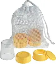 Medela Breastmilk Bottles, Wide Base, Collar & Lid Set