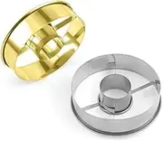 2Pcs Stainless Steel Doughnut Cutters, Mousse Ring Cookie Chocolate Cake Mold, Donut Mold Desserts Bread Cutter, Mousse Molds