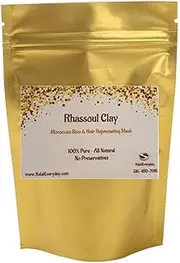 Rhassoul Clay (Ghassoul Clay) 1/2 Lb - Detoxifying and Rejuvenating clay - Moroccan Lava clay - Natural Face mask - Great for hair - DIY natural facial - Great for making soap - by HalalEveryday