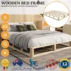 Bed Frame Queen Double King Single Wooden Strong Storage Cage-like Base Platform