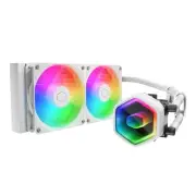 240 Core II White AIO CPU Liquid Cooler, R9|U7|i7, Dual Chamber G9R Pump, Inf...