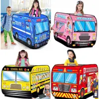 在飛比找蝦皮購物優惠-Children Play Tent Kids Bus Fo