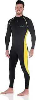 [EcoStinger] Men Full Body Swimsuit Sun Guard Stinger Suit Dive Skin UPF50+ Black Yellow