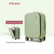 Mixi Patent Design Aluminum Frame Suitcase Carry On Rolling Luggage Avacado Gree