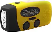Weather Radio – Solar/Battery Survival Radio, Hand-Crank Power Radio, Portable AM/FM | 1200mAh Phone Charger, Flashlight and Reading Light for Outdoor Urgency, Hiking, Camping