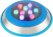 RGB LED Swimming Pool Light, 12V ACColor Changing, Stainless Steel Surface, Underwater Wall Mounted, with Remote Submersible Inground Light (Size : 18W)