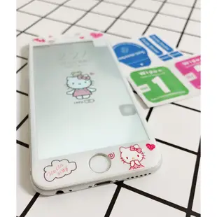 【YW3C】i6 i6plus i7 i7plus i8 i8plus kitty 凱蒂貓 不碎邊滿版 保護膜 保護貼