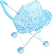 Doll Pretend Play Stroller Toddler Toy Stroller Mini Furniture Adornment Space-Saving Storage