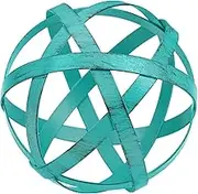 Metal Decorative Sphere for Home Decor - Distressed Blue, Hand Painted, Modern Decorative Balls for Living Room, Bedroom, Kitchen, Bathroom, Office - Table Decorative Orbs for Сenterpiece