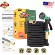 Kink-Free 100FT Expandable Garden Hose, Brass Fittings – Perfect for Garden Use