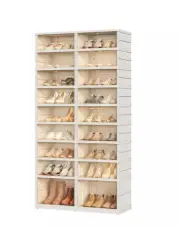 Redlife Folding Shoe Organizer Storage Shoe Box Cabinet Shoe Rack for Entryway