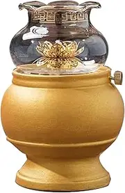 Kerosene Oil Lamp Large Capacity Vintage Kerosene Lamp Ceramic Kerosene Lantern Tabletop Glass Crystal Light for Vintage Home Decor Pray Home Emergency Lighting