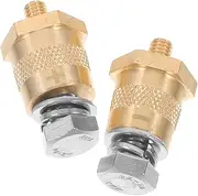 HEALEEP 2pcs Car Battery Terminal Adapters Threaded Connectors for Posts Easy Installation Durable Upgrade for Automotive Electrical Systems Compatible with Various Vehicles
