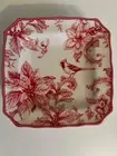 222 Fifth CHRISTMAS LANE Set of 4 Square Salad Plates NEW
