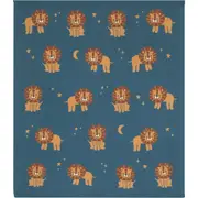 Living Textiles Whimsical 85cm Cotton Baby Blanket Pram Comforter Lion/Navy