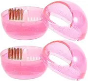 WOONEKY 2pcs Nail Bit Cleaning Brush Durable and Tool for Efficient Nail Drill Bit Cleaning Portable Design with Dust Box for Home Professional Use