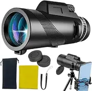Monocular Telescope,Monocular Telescope for Smartphone | High Vision Lightweight Compact Design Small Portable for Outdoor Bird Watching Stargazing