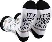 [AATOP] 2 Pairs Physical Therapy Gift It's Going Tibia Okay Socks Pediatric Physical Therapist Gift Orthopedic Doctor Socks