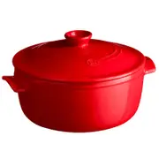 Emile Henry 5.2L/28cm Ceramic Round Stewpot w/ Lid Burgundy
