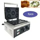Commercial Waffle Donut Machine 5pcs Flower Shape Waffle Maker Donut Maker 110V