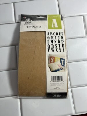 Folkart Paper Stencil Alphabet 26Pc 5.5 in 2016/07 New Unopened