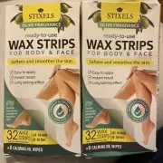 Stixels Wax Strips, 64 Count for Hair Body &Face Removal Waxing Kit - FREESHIP