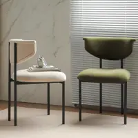 在飛比找ETMall東森購物網優惠-法式奶油風餐椅網紅設計師款北歐現代簡約家用白色餐桌靠背椅子