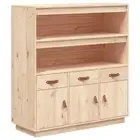 Solid Wood Pine Highboard Cupboard Storage Console Cabinet Sideboard vidaXL