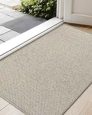 Color&Geometry Door Mat 17"x29", Front Door Mat Indoor Rugs for Entryway Non Slip Washable Absorbent Low-Profile Inside Mat Entry Mat Entry Rug Door Mat Indoor Entrance, Khaki