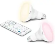 Philips WiZ IZ20087582 65 Watt EQ BR30 Smart WiFi Connected LED Light Bulbs