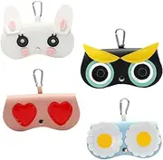[BESTYASH] 4pcs Soft Pouch Glasses Case Sunglass Holder Eyewear Storage Bag Scratch-proof Travel-friendly