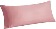 BEDELITE Body Pillow Case Cover, Rayon Made from Bamboo, Cooling Body Pillow Cover for Hot Sleepers and Night Sweats, Breathable & Silky Soft Full Long Pillow Case (Rose Pink, 20x54 Inches)