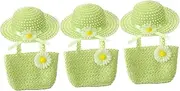 [OATIPHO] Straw Hat Bucket Hat Hat Fedora Hats - Hat Women Girl Hat Straw Bag Farmer Hat for Hat Cap Beach Hat Hand Bags for Beach Light Green
