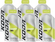 KODA Energy Gel, Smooth Consistency, Fast Acting Energy Boost, (Lemon Lime, Pack of 6)