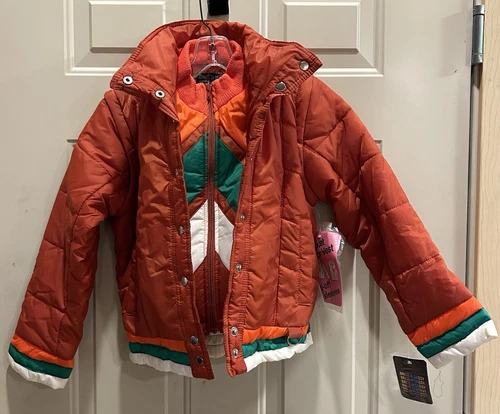 Brite N Sassy Vintage 80s Ski Jacket Vest Retro Kids Size 12 Brand New W/ Tags