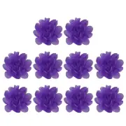 10Pcs 2" Chiffon Flowers Fabric Flower Sewing Fabric Appliques Purple