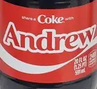Share a Coke with Andrew 2025 Personalized Gift Coca~Cola Bottle 20oz