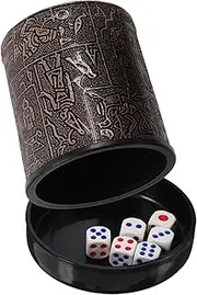 CHICAMPERA 1 Set Bar Props Dice Shaking Cup Compact Game Dice Holder for Parties Ktv and Family Fun Smooth Surface Lightweight Design Easy to Use Pattern