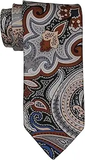 [Italo Ferretti] Satin Multicolored Paisley Tie, Multicolored