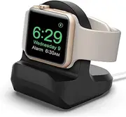 Charger Stand for Apple Watch Series 8/SE2/7/6/SE/5/4/3/2/1,Watch Ultra, (49mm,45mm,44mm,42mm,41mm,40mm,38mm),TPU Non-Slip Stable Charging Dock Station Base for iwatch 8/7/6 (Black)