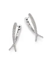 Bloomingdale's Fine Collection Diamond Crossover Earrings in 14K White Gold, 0.5 ct. t. w.