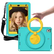 ZUSLAB iPad Mini 1 Case with Screen Protector Hybrid Shockproof Rugged Cover Handle Grip Kickstand Strap Holder for Apple 7.9 inch (2012) - Green