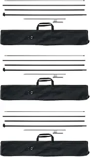 VEVOR Feather Flag Pole Kit, 3 Packs Swooper Flag Pole 16.3 ft, Sign Flag Poles for Business Advertising Flags Outdoor, with Ground Stakes and A Carrying Bag (Flag Not Included)