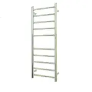 Radiant Polished 430 x 1100mm Round Heated Towel Rail (Right Wiring) RTR430RIGHT